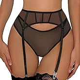 YANZIYAN Garter belt (Black, Large)