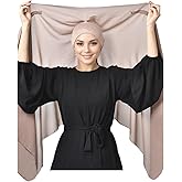 HURESON Instant Chiffon Hijab Set 3-in-1 Hijabs Scarf with Built-in Magnets and Undercap Head Wraps with Modal Cap