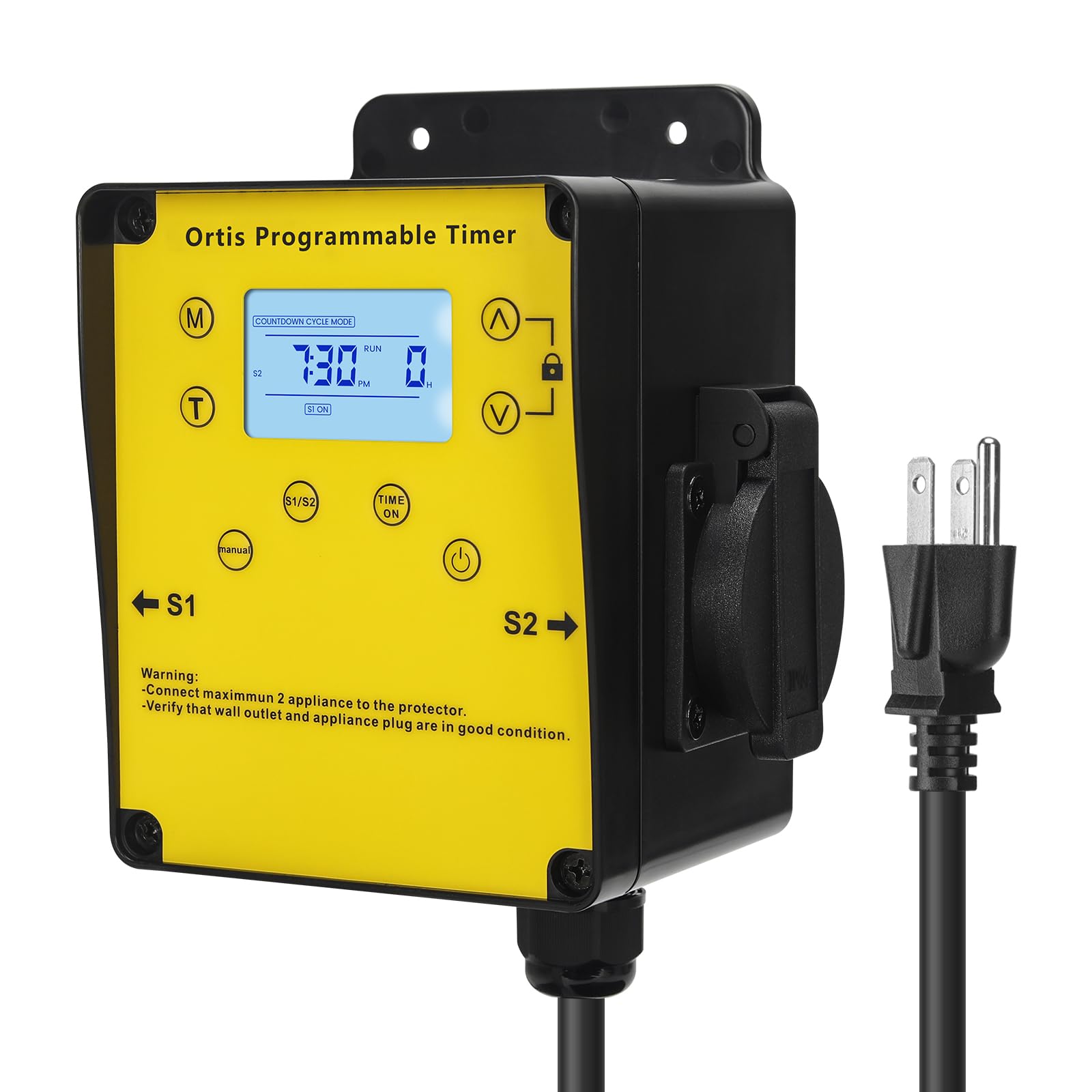 Ortis Above Ground Smart Pool Timer with Countdown Mode & 24H Auto ...