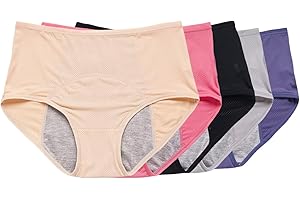 ANOMOCIA Everdries Panties for Over 60 70 with Incontinence - Everdries Leakproof Ladies Underwear Washable 5pcs