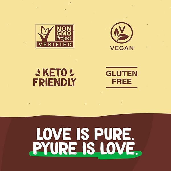 PYURE KETO HAZELNUT CHOCOLATE SPREAD | SUGAR-FREE, LOW CARB, VEGAN NUTELLA ALTERNATIVE | 2G NET CARBS, GLUTEN-FREE, PEANUT-FREE, PLANT-BASED, NON-GMO, KETO SNACK, VEGAN SWEETS | 13 OZ JAR