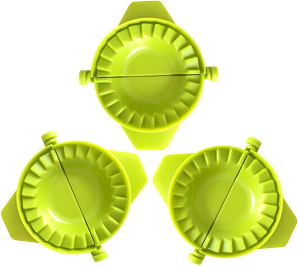 Dumpling Maker,Zolove 3pcs Plastic Dumpling Press,Dumpling Mold ,Dumpling Press Set,DIY Convenient Kitchen Dumpling Clip (Green)