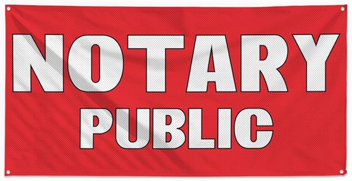 Amazon Com Notary Public 1 Outdoor Fence Sign Vinyl Windproof