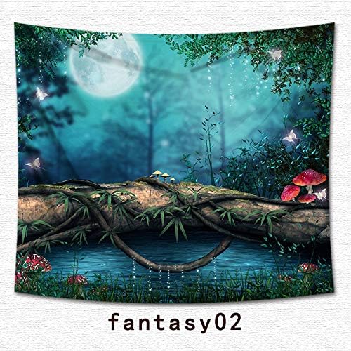 mmzki European tapestry fantasy fantasy polyester printing tarpaulin European and American home decoration tapestry 2 150 * 130cm