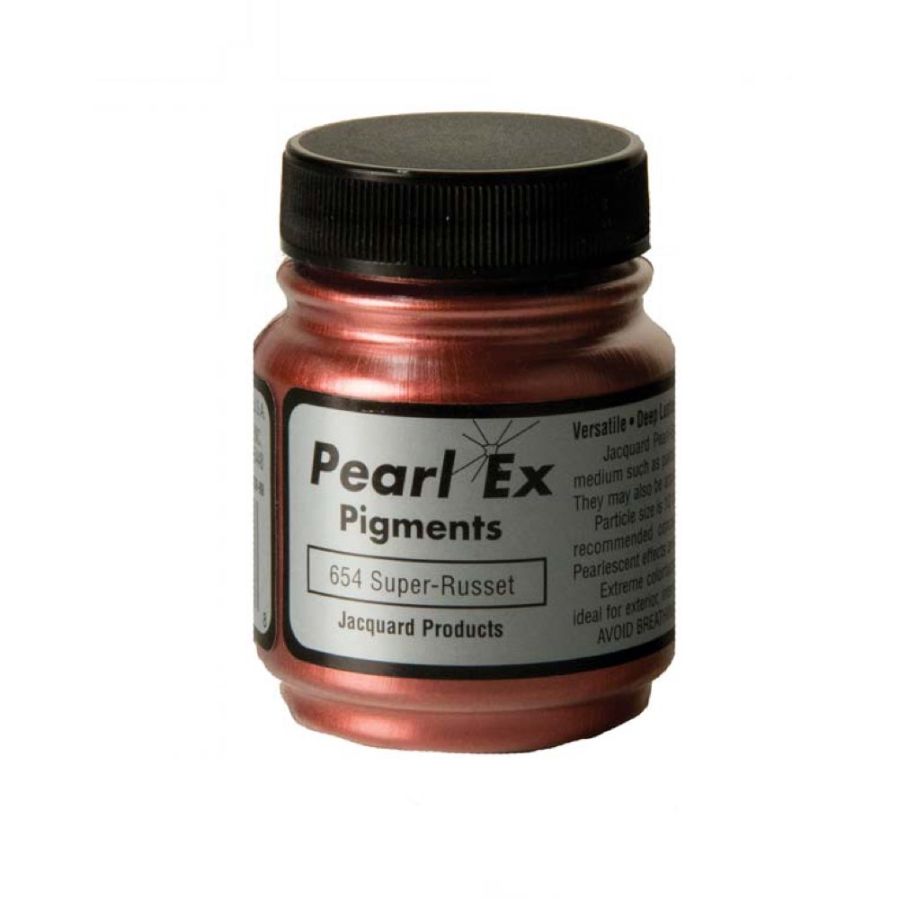 Jacquard Pearl Ex Super Russet Powdered Pigment, 0.75 oz Jar with Metallic Lustre Mica for Epoxy Resin Art, Polymer Clay, Calligraphy Ink and DIY Crafting