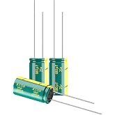 JCCON 10-Pack 25V 680uF Premium Quality Low ESR Electrolytic Capacitors 8x16mm (0.32x0.63in), 25Volt 680MFD High-Frequency Caps with Superior Performance