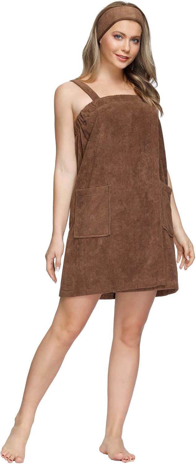 Zexxxy Womens Bath Wraps Spa Shower Towel Wrap Adjustable Bath Towel