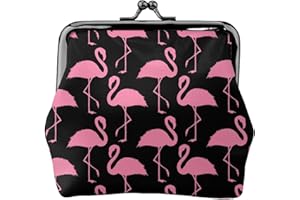 WOEZKEX Pu Leather Coin Purse pink flamingo Wallet Bag Change Pouch Gifts For Women Key Holder