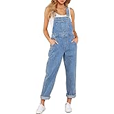 GRAPENT Overalls for Women Loose Fit Jean Denim Bib Jumpsuit Stretch Overall Pants