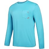 SG Edge Mens Men's Rash Guard Shirts UPF 50+ Moisture Wicking Long Sleeve with Chest Pocket Quick Dry Lightweight