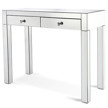 Dura Tribe Contemporary 2 Drawer Large Mirrored Console Table