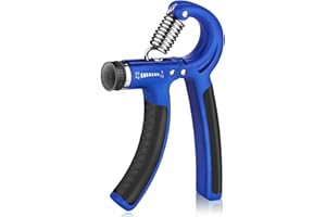 AIXPI Grip Strength Trainer, Hand Grip Exerciser Strengthener with Adjustable Resistance 11-132 Lbs (5-60kg), Forearm Strengthener, Hand Exerciser for Muscle Building and Injury Recover Blue 1 Pack