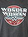 Wonder Woman Plus Size T-shirt DC Comics Distressed Logo Print Charcoal (3X)