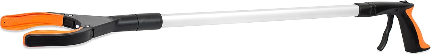 BirdRock Home Grabber Pick Up Tool with LED Light - 32 inch - Light Weight Aluminum Design - Reaching Aid - Articulating Rubber Head - Rubber Grip: Health & Personal Care