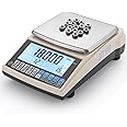 Lab Scale 5000gx0.01g High Precision Lab Gram Counting Scale with RS232 Port & Calibration Weight & Battery, Lab Analytical Balance Scientific Electronic Scale for Kitchen, Jewelry, Gold, Industrial