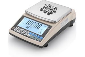 YIFOR Lab Scale 5000gx0.01g High Precision Lab Gram Counting Scale with RS232 Port & Calibration Weight & Battery, Lab Analytical Balance Scientific Electronic Scale for Kitchen, Jewelry, Gold, Industrial