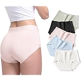 ARESUN Women Underwear Seamless Full Coverage Cotton Briefs No Show Invisible Stretch Hipster Ladies Panties 5 Pack