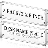 Geetery 2 Pcs Acrylic Office Desk Name Plate