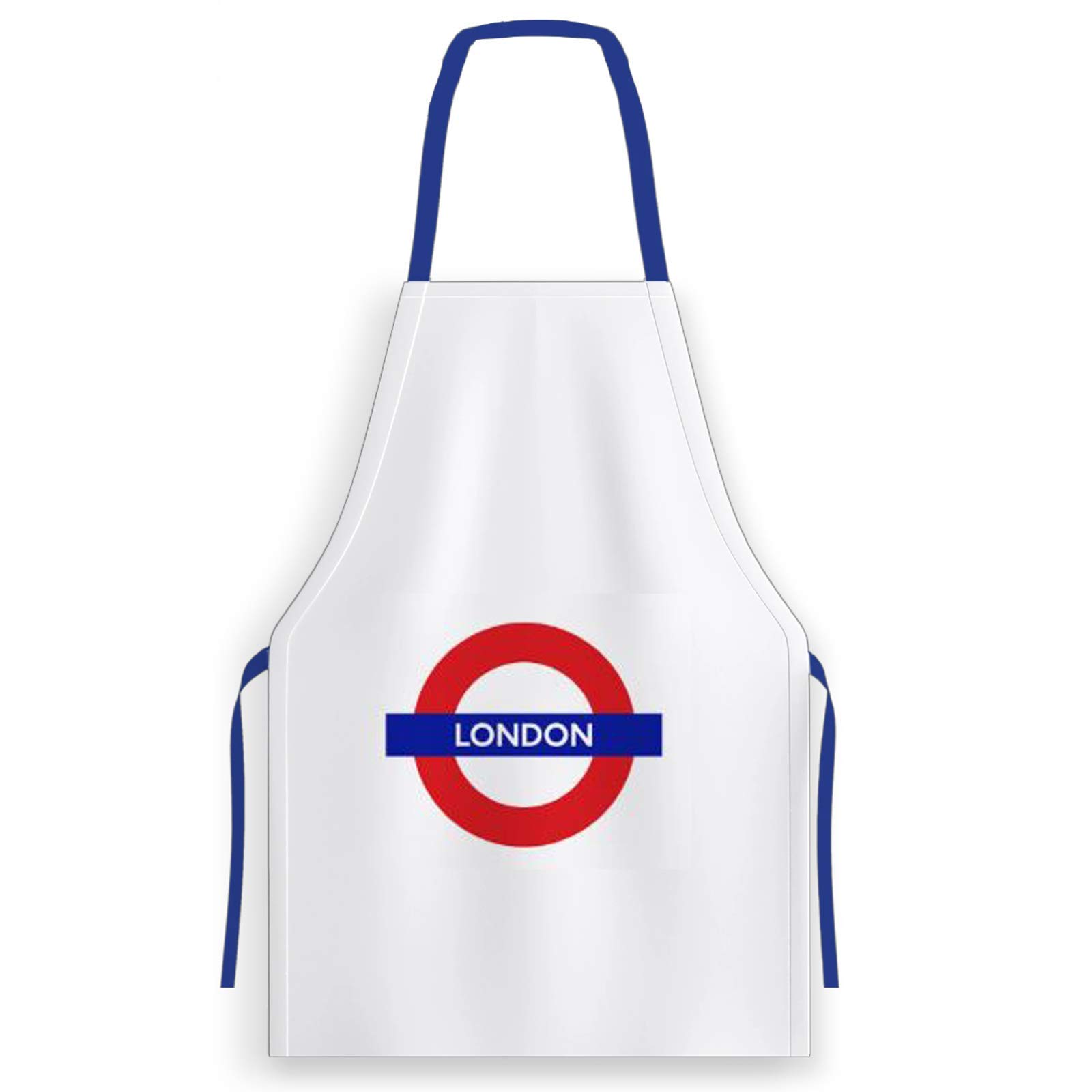 London Underground Logo Apron Professional for BBQ, Baking, Cooking for Men Women / 100% Cotton, Craft Making (LILAJ)