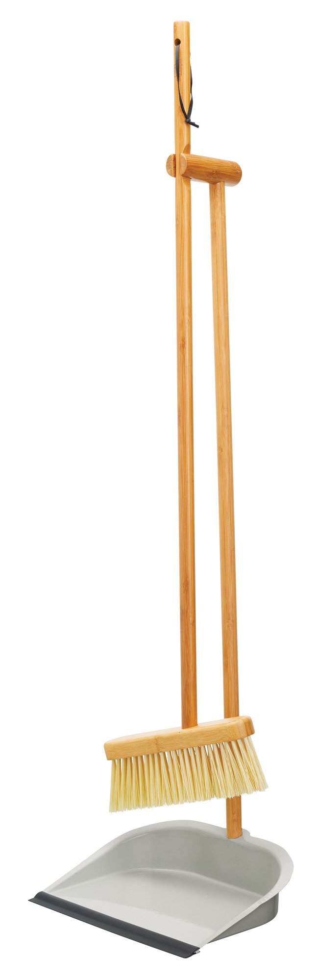 KitchenCraft Living Nostalgia Vintage-Style Long-Handled Dustpan and Brush Set, Metal Sweeping Brush/Broom with Metal Pan, 25.5 x 23 x 99 cm