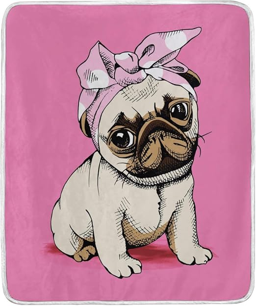 pug blanket amazon