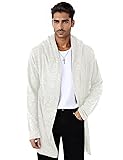 Mens Hooded Cardigan Long Cardigans Sweater Shawl