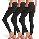 SKIDREAM 3 Pack Girls' Leggings with Pockets, Ankle Length Athletic Yoga Pants for Kids Clothes