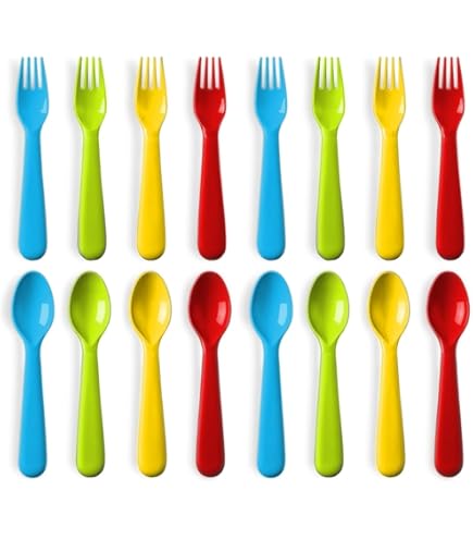 Amazon.com: Plaskidy Plastic Toddler Spoons - Set of 16 Kids