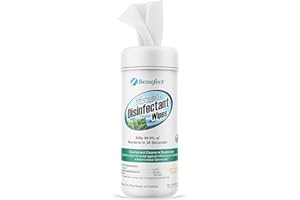 Benefect Botanical Disinfecting Wipes - (90 Wipe Count) Natural, No Residue - Antibacterial Disinfectant, Multi-Surface Cleaning and Sanitizing Wipes