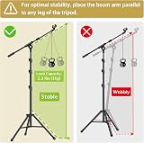 TONOR T35 Microphone Stand with Tablet Holder Tripod Boom Arm Heavy Duty view 8