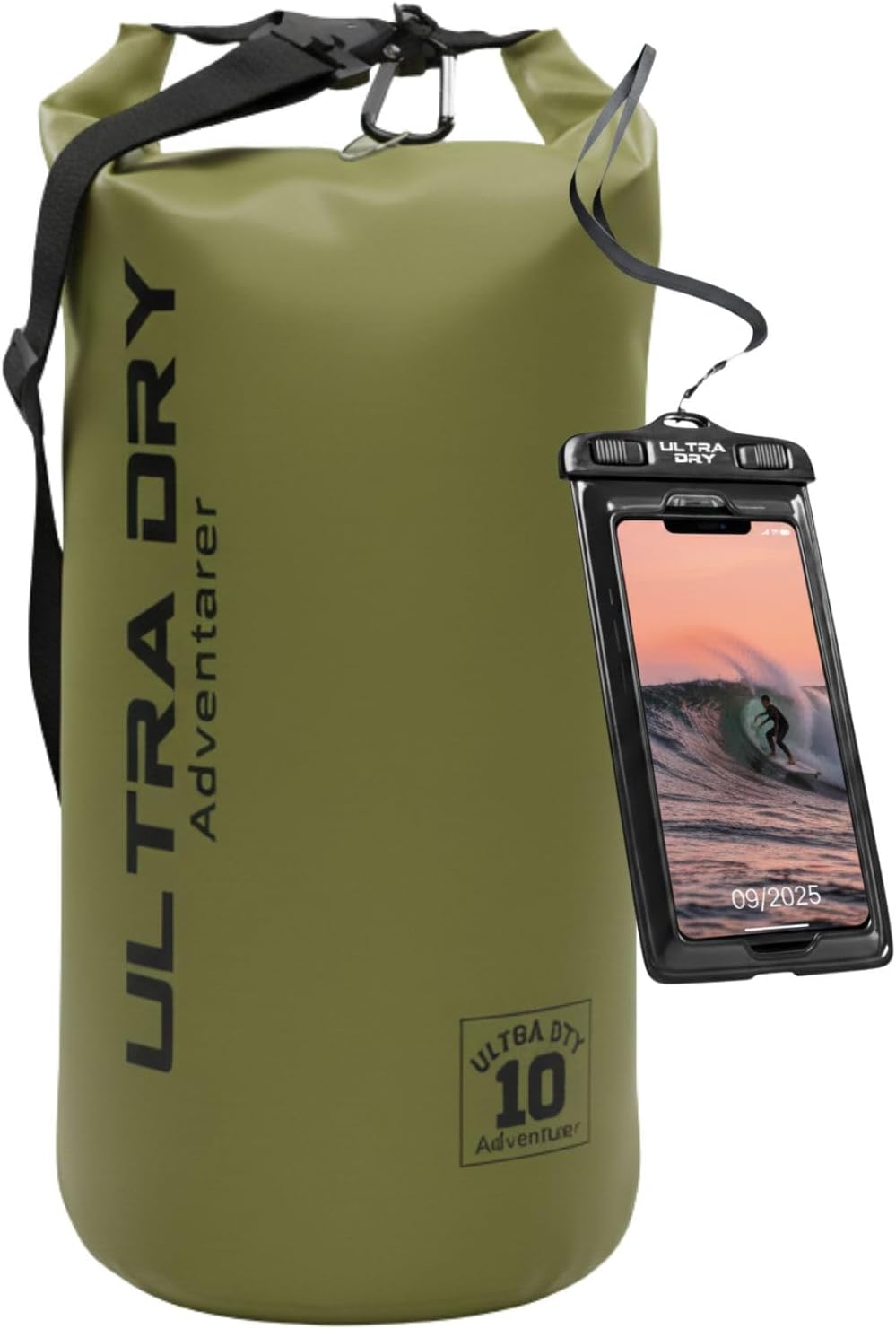 Ultra Dry Adventurer 10 L Premium Waterproof Dry Bag with Phone Case &