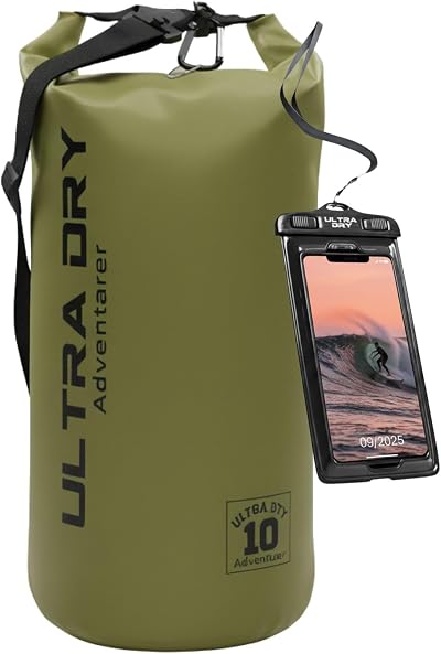 Ultra Dry Adventurer 10 L Premium Waterproof Dry Bag with Phone Case &