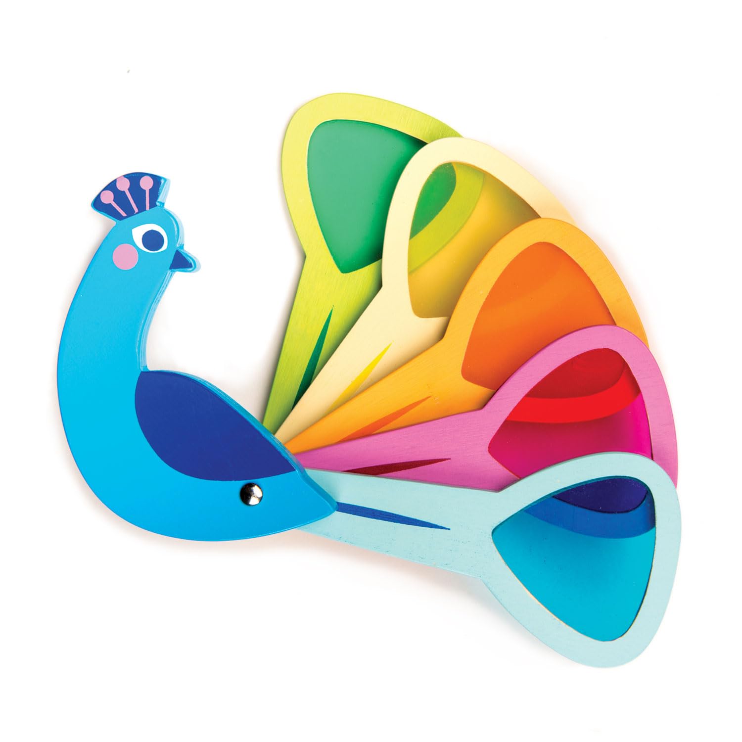 Tender Leaf Toys Wooden Rainbow Bird - child educational colour development (Rainbow Peacock)