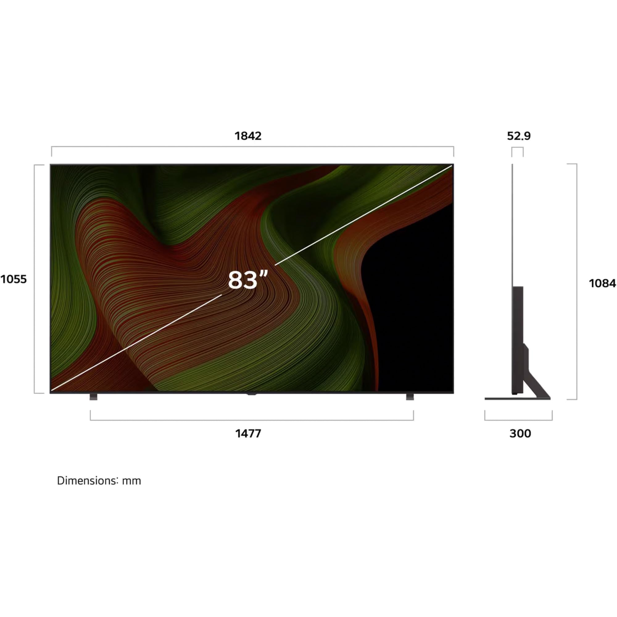 LG OLED83B59LA TV 83 Zoll (210 cm) 4K OLED AI TV (α8 Gen2 4K AI Prozessor, webOS 25, 120Hz) [Modelljahr 2025] 6