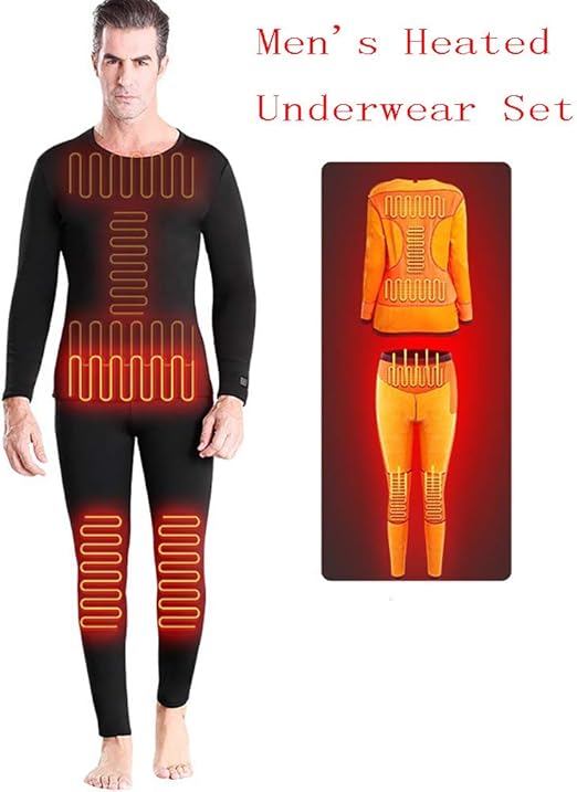 SNOWZCC Heating Underwear,Charging Heated,3 Temperature,Men Washable