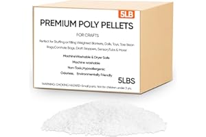 LETRAVAGANCE 5 lb Poly Pellets Weighted Stuffing Beads，Bean Bag Filler Beads,Plastic Pellets Weighted for Stuffed Animals,Poly for Bean Bags, Crafts,Doll and Blankets