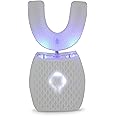 Vivitar Whitening Toothbrush, Ultrasonic U-Shaped Electric Toothbrush for Adults, Automatic, Rechargeable, Washable, and Perfect for Travel and Home Use with 360° Whole Mouth Cleaning, 4 Modes, White