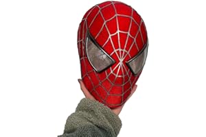 YONTYEQ Superhero Mask Halloween Masks with Faceshell and Lenses,handcraft Movie Prop Replica，Cosplay Costumes Mask