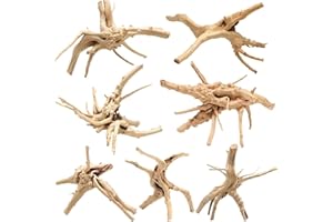Hiwzitar Natural Spiderwood for Aquarium Fish Tank Decoration Assort Driftwood Branch 4-7'' Length 7 Pieces