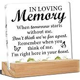 Memorial Gifts Sympathy Remembrance Bereavement Gifts for Loss of Loved One, in Loving Memory Acrylic Desk Plaque Sign