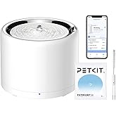 PETKIT Eversweet 3 Pro Cat Water Fountain with Wireless Pump, 1.6L/56oz Stainless Steel Pet Fountains for Cats Indoor, Automatic Water Dispenser Ultra Quiet, App Monitoring