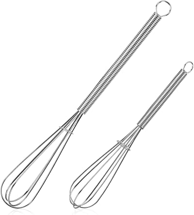 NileHome Mini Whisks Stainless Steel Set 5 and 7 Inch 2 Pack