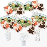 Woodland Creatures - Baby Shower or Birthday Party Centerpiece Sticks - Table Toppers - Set of 15