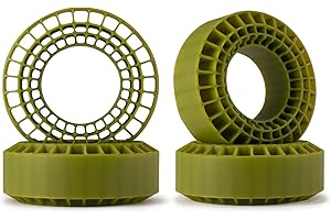 Shaluoman 1.9 Inch Silicone Rubber Insert Foam Fit for 118-122mm 4.75" OD 1.9" Wheel Tires Inserts for 1/10 RC Crawler Accessories (Green)
