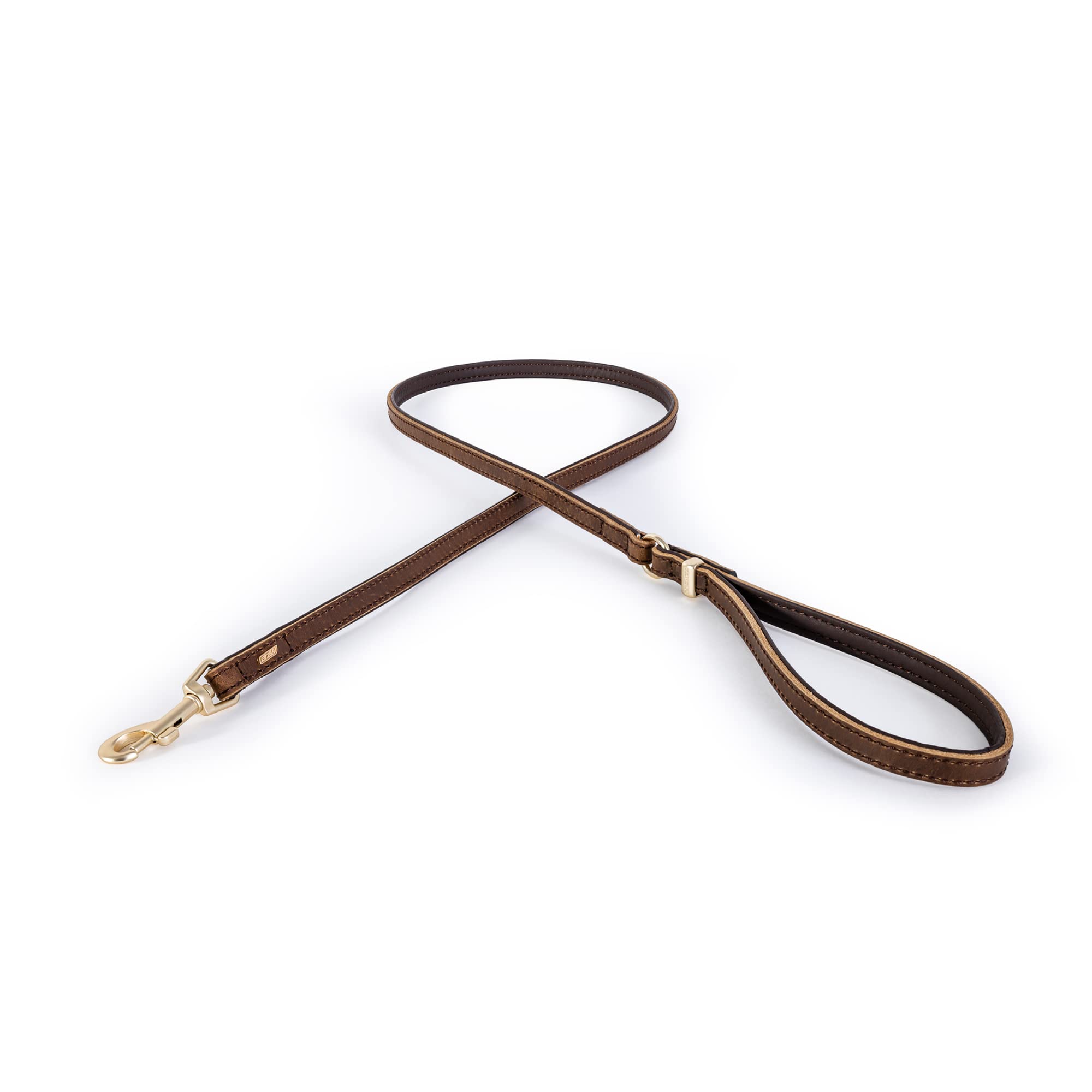 EZYDOG Oxford Leather Dog Lead | Small, Medium and Large Dogs, Full Grain Natural Leather, Adjustable, Padded Lining, Hard Wearing Dog Lead (LITE, Brown)