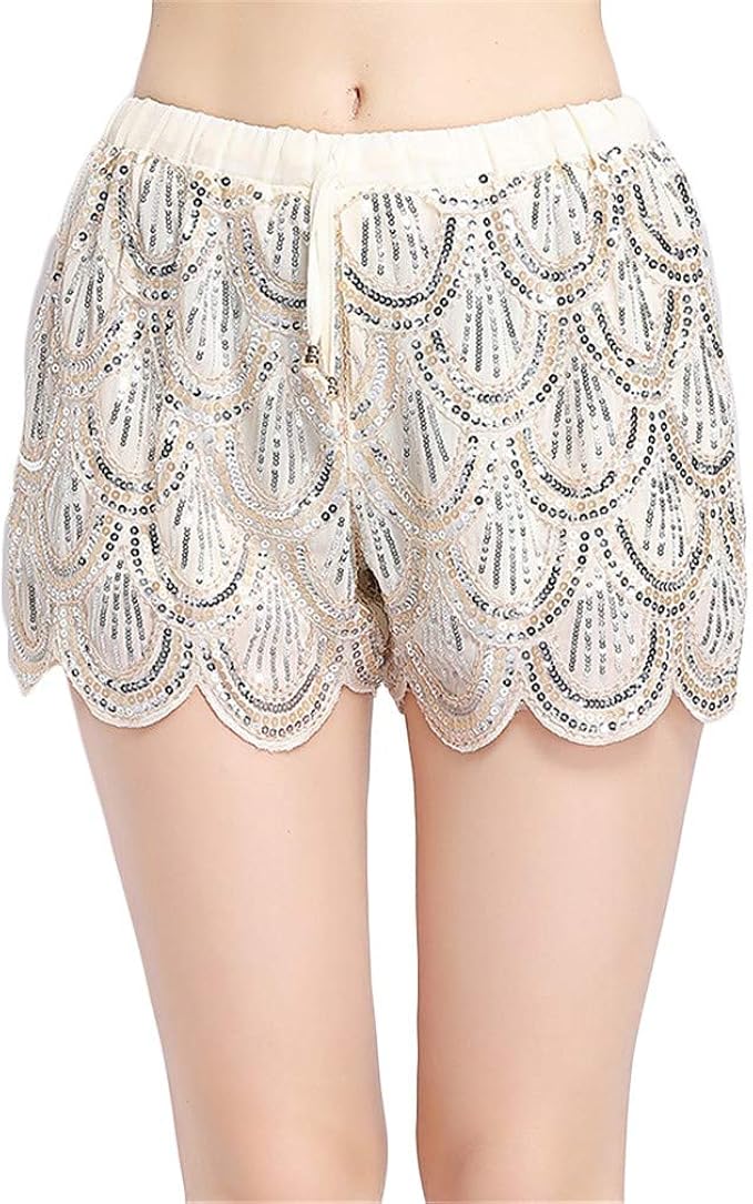 shorts con paillettes