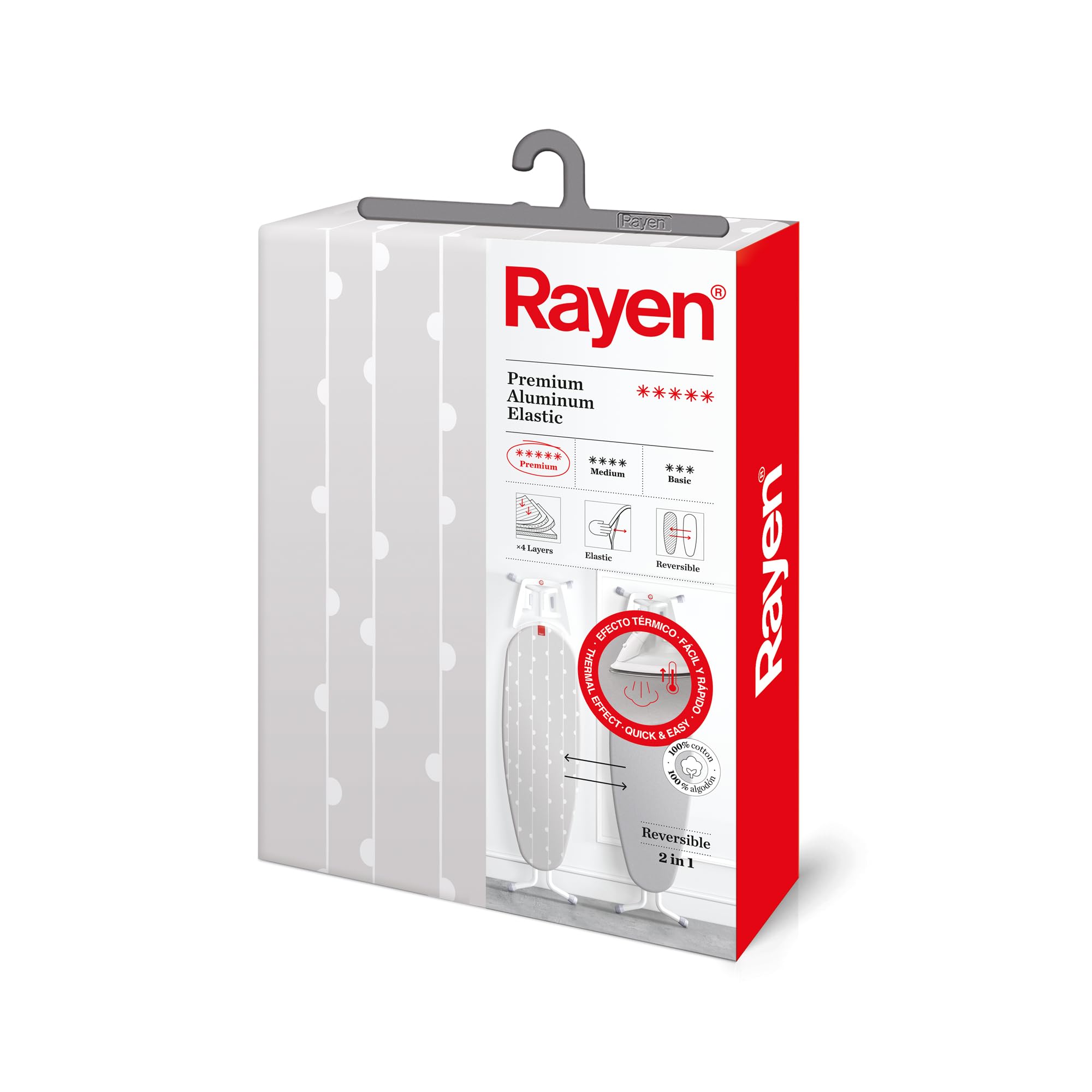 Rayen Case For Ironing Special Reversible, Grey, 51 x 127 cm
