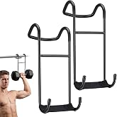 2 Pcs Dumbbell Spotter Hooks, Heavy Duty Dumbbell Holder for Bench Press, Weight Lifting Hooks with 225LB Capacity, Lifting Hooks for Weight Lifting Compatible with 1.3" Handles, Secure Strap Design