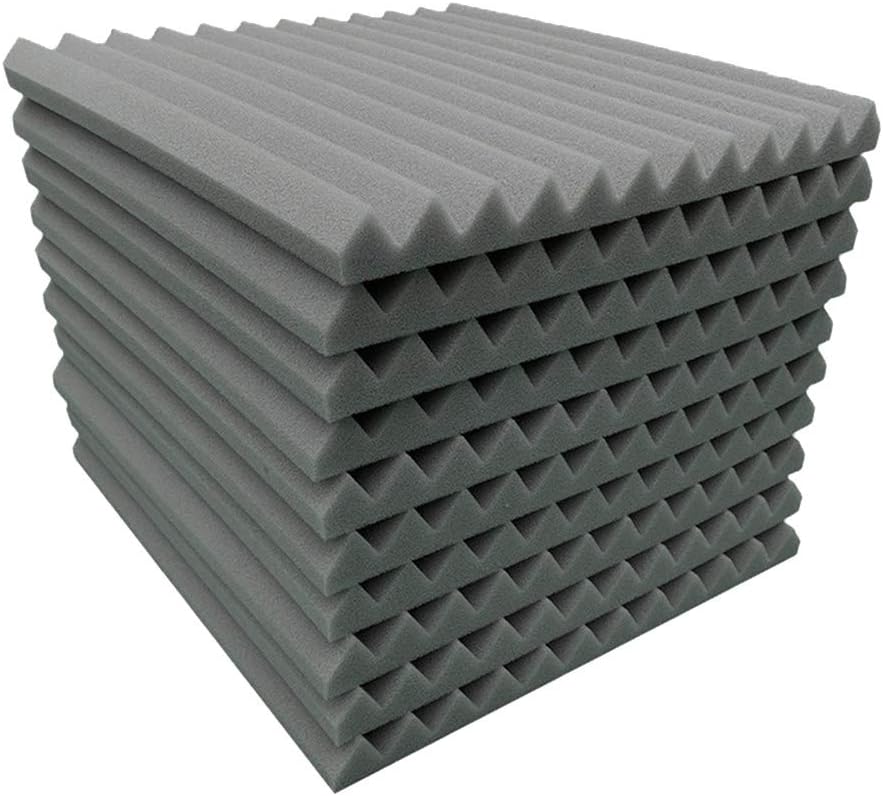 Gebuter 10Pcs Studio Acoustic Soundproof Foam Sound Treatment Room Absorption Spongepack Acoustic Panels - Acoustic Foam Panels - Sound Proof Studio foam Sound Dampening noise Sound Deadening foam
