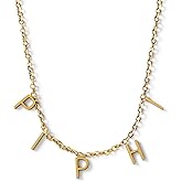 Sorority Shop Pi Beta Phi Necklace — PBP Name Necklace, 18K Gold Plated Sorority Gifts Necklace, Long-Lasting Pi Beta Phi Gifts for Women